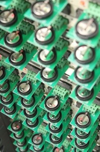 Batteries undergoing testing.