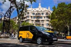 The new Nissan electric taxi will be manufactured and launched in Barcelona, Spain.