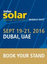 Intersolar Middle East, Sep 19-21, 2016, Dubai, UAE